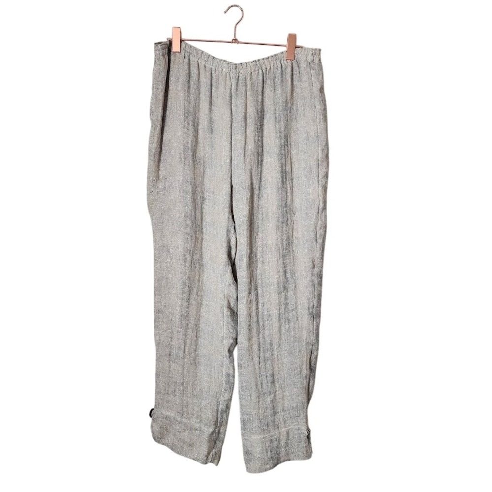 SOFT‎ SURROUNDINGS Linen Wide Leg Pants Relaxed Coastal Lagenlook TXL NEW